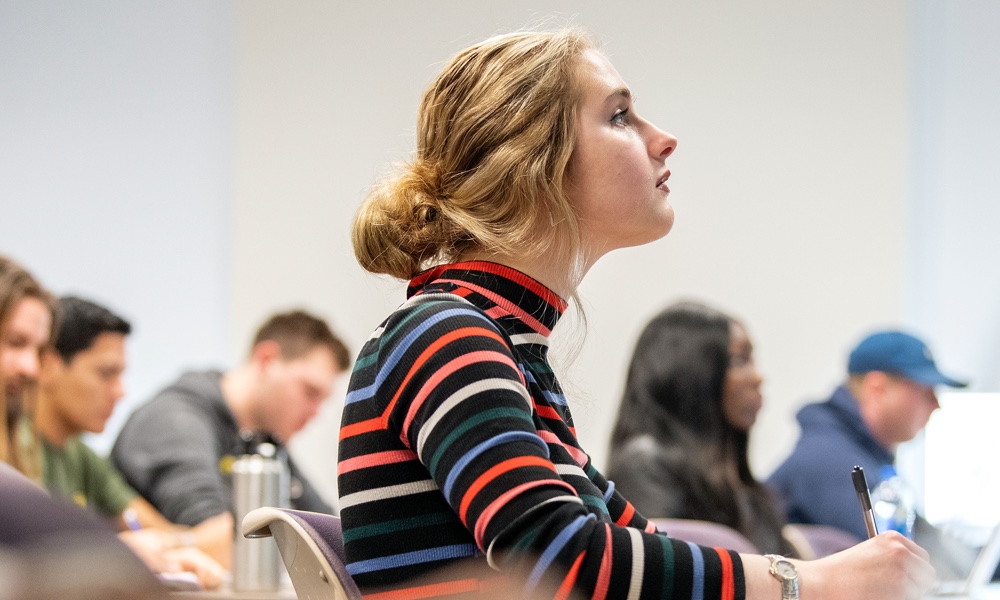 female student in classroom