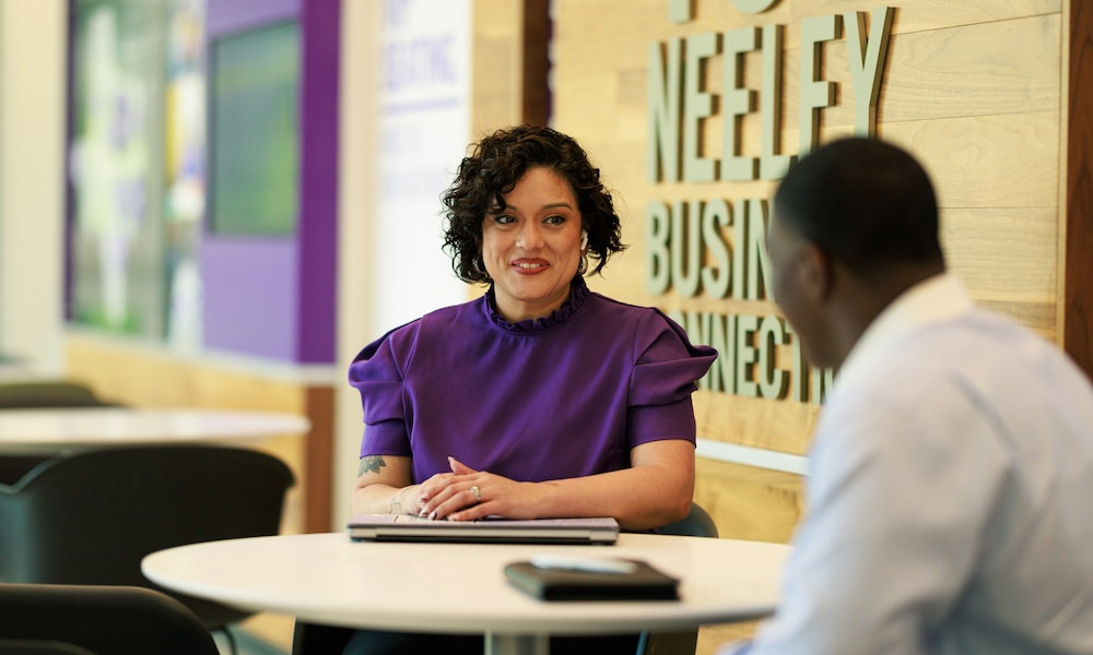 Student on a kinesiology trainer