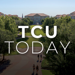 TCU Today with a view of the commons